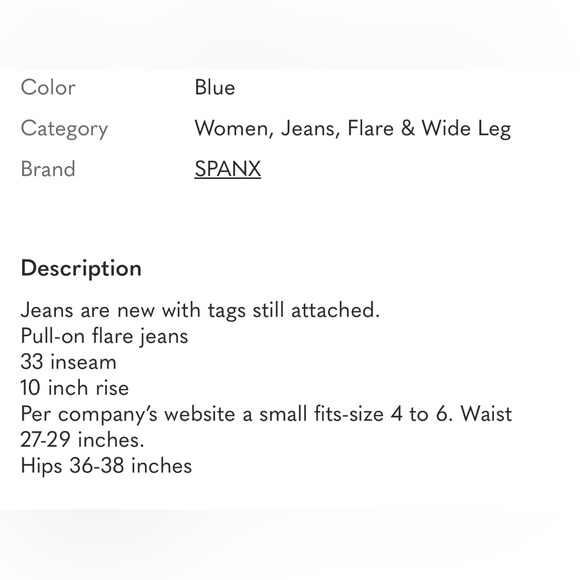 Perfect Spanx Pull On Flare Jeans small - Picture 7 of 7